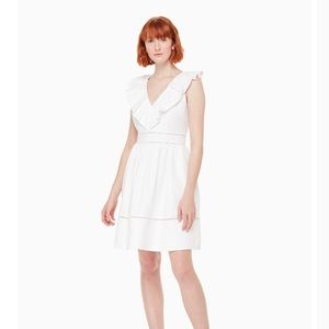 Kate Spade ruffle neck dress